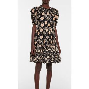 NWOT ULLA JOHNSON Cassian floral cotton-blend minidress, Sz 10, $525